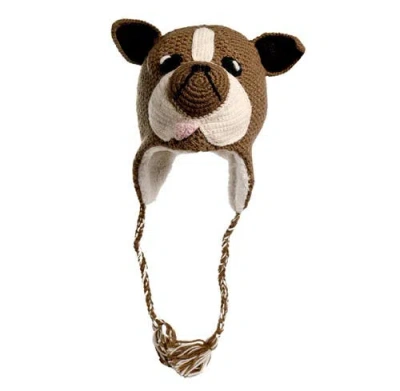 Nirvana Designs Crochet Bulldog Hat In Brown