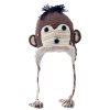 Nirvana Designs Crochet Monkey Hat In White Combo