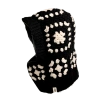 Nirvana Designs Crochet Patch Hood In Black