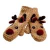 Nirvana Designs Crochet Reindeer Mittens In White