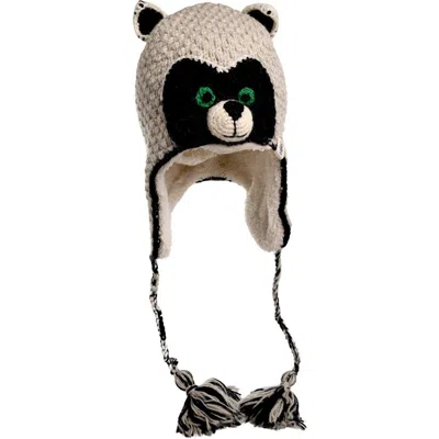 Nirvana Designs Crochet Rockey Racoon Hat In White