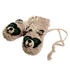 Nirvana Designs Crochet Rockey Racoon Mittens In White