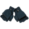 Nirvana Designs Fingerless Gloves With Button Flap And Fleece Lining In Navy