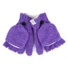 Nirvana Designs Fingerless Gloves With Button Flap And Fleece Lining In Ultra Violet