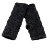 Nirvana Designs Flower Crochet Handwarmers In Charcoal