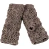 Nirvana Designs Flower Crochet Handwarmers In Cocoa