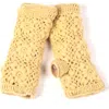 Nirvana Designs Flower Crochet Handwarmers In Eggnog