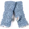 Nirvana Designs Flower Crochet Handwarmers In Ice