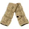 Nirvana Designs Flower Crochet Handwarmers In Light Green