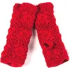 Nirvana Designs Flower Crochet Handwarmers In Lipstick