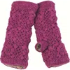Nirvana Designs Flower Crochet Handwarmers In Orchid