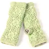 Nirvana Designs Flower Crochet Handwarmers In Spearmint