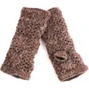 Nirvana Designs Flower Crochet Handwarmers In Tweed