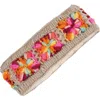 Nirvana Designs Flower Crochet Headband- Multi's In Grey Multi