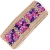 Nirvana Designs Flower Crochet Headband- Multi's In Grey Orchid