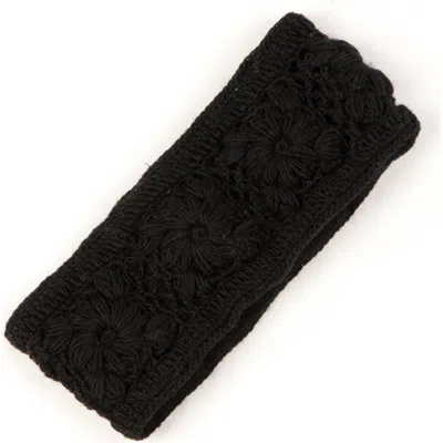 Nirvana Designs Flower Crochet Headband- Solids In Navy