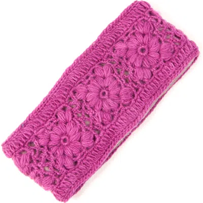 Nirvana Designs Flower Crochet Headband- Solids In Orchid