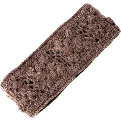 Nirvana Designs Flower Crochet Headband- Solids In Tweed