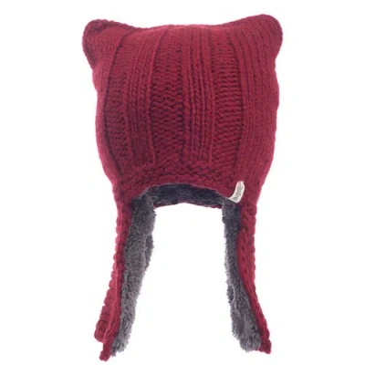 Nirvana Designs Illyrian Helmet Earflap Hat In Burgundy