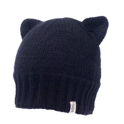 Nirvana Designs Kitty Ear Hat In Black