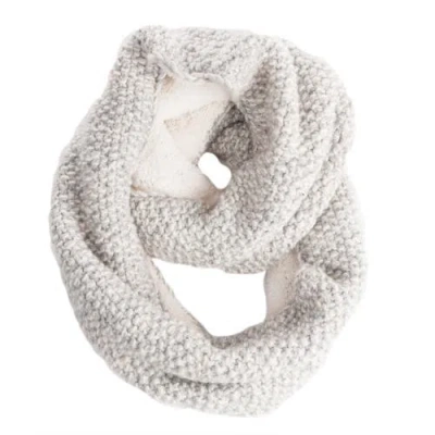 Nirvana Designs Lined Infinity Scarf In White