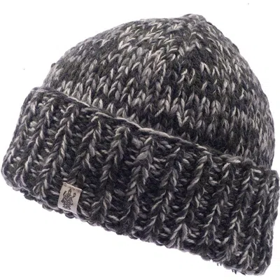 Nirvana Designs Marbled Rib Fold Beanie In Army