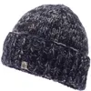 Nirvana Designs Marbled Rib Fold Beanie In Blue