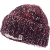 Nirvana Designs Marbled Rib Fold Beanie In Burgundy