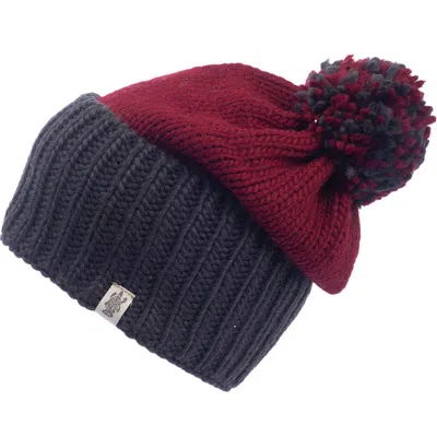 Nirvana Designs Masha Pom Slouch In Burgundy