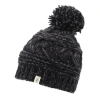 Nirvana Designs Reverse Cross Pom Pom Hat In Black