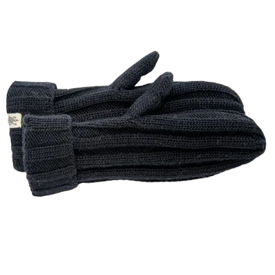 Nirvana Designs Ribbed Mittens In Charcoal