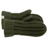 Nirvana Designs Ribbed Mittens In Olive