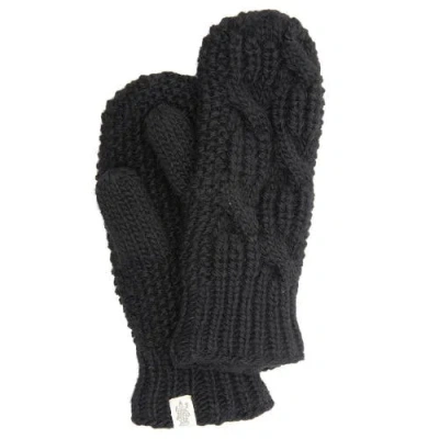 Nirvana Designs Side Cable Knit Mittens In Black