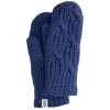 Nirvana Designs Side Cable Knit Mittens In Periwinkle