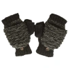 Nirvana Designs Speckle Knit Mittens In Charcoal
