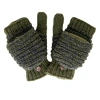 Nirvana Designs Speckle Knit Mittens In Olive