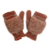 Nirvana Designs Speckle Knit Mittens In Rust