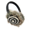 Nirvana Designs Spiral Earmuffs In Charcoal/white