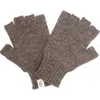 Nirvana Designs Striped And Solid Fingerless Gloves In Tweed