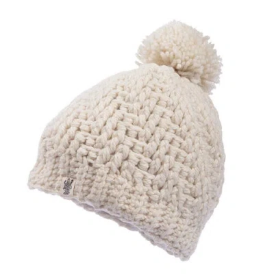 Nirvana Designs Swirl Pom Beanie In White