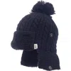 Nirvana Designs Trapper Hat W/ Pom In Black