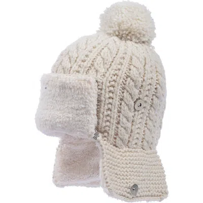 Nirvana Designs Trapper Hat W/ Pom In White