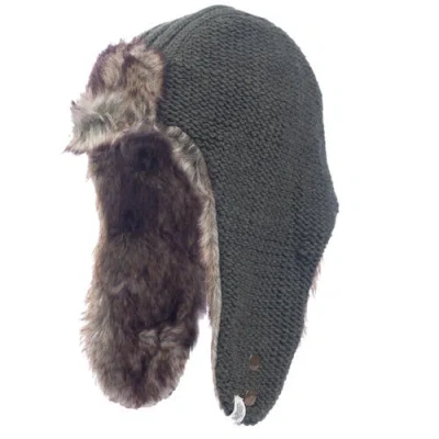 Nirvana Designs Winter Trapper Hat In Olive