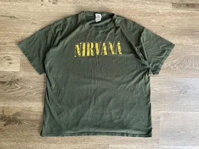 Pre-owned Nirvana X Vintage 2003 Faded Nirvana T-shirt In Green
