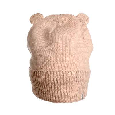 Nirvanna Designs Bear Cub Ears Hat In Pink Quartz