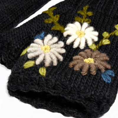 Nirvanna Designs Bloom Mittens In Yellow