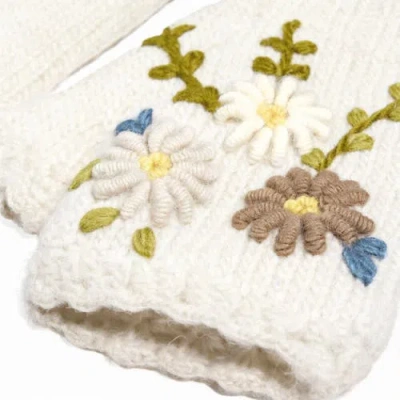 Nirvanna Designs Bloom Mittens In Yellow