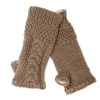 Nirvanna Designs Cable Handwarmers In Brown
