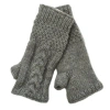 Nirvanna Designs Cable Handwarmers In Gray