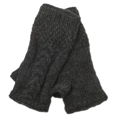 Nirvanna Designs Cable Handwarmers In Gray